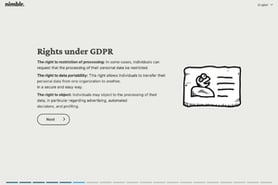 Rights under GDPR screenshots