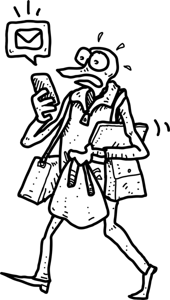 nimblr-distracted-person-phone-message-multitask-alert