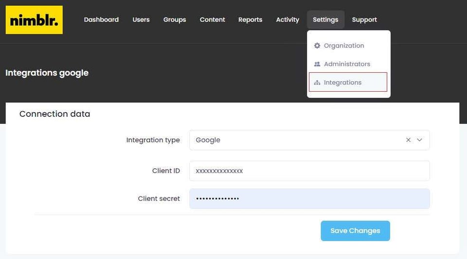 nimblr-google-integration