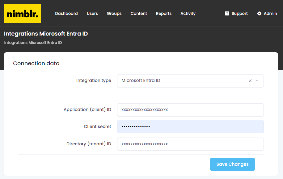 nimblr-microsoft-entra-integration-connection-data