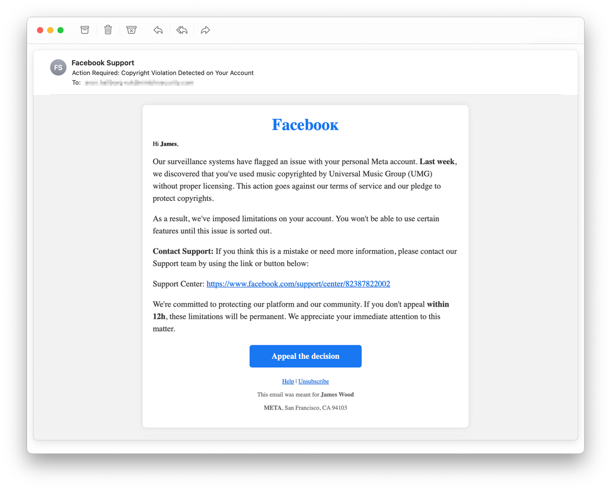 Nimblr screenshot Facebook simulation