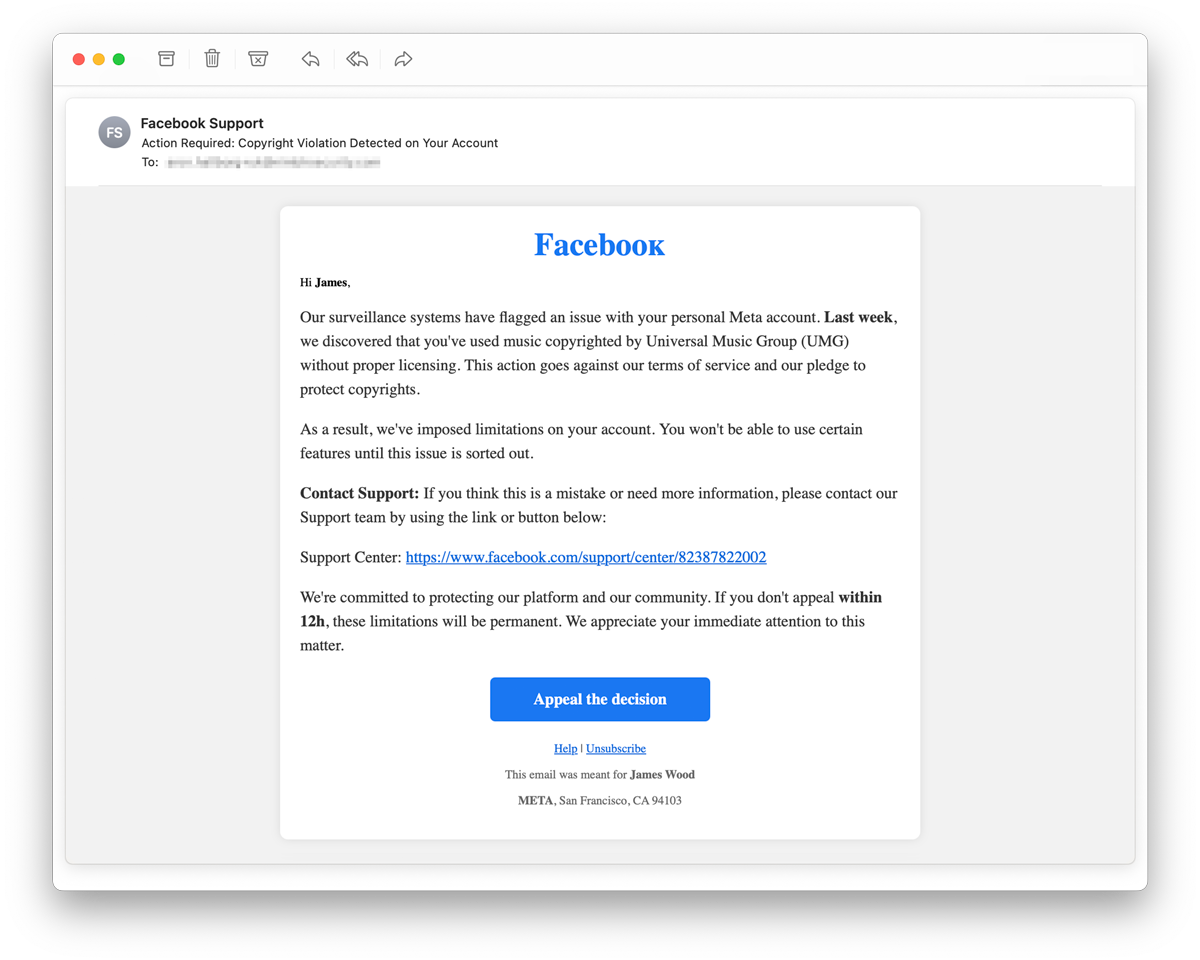 Nimblr screenshot Facebook simulation