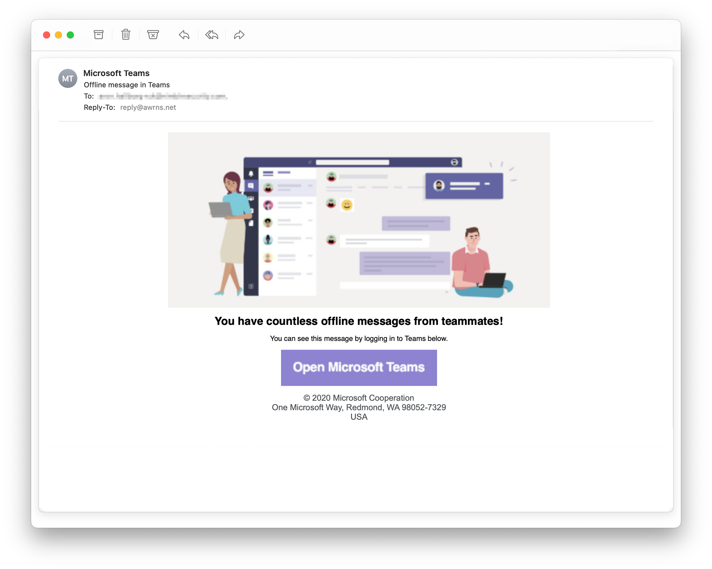 Nimblr simulated attack email