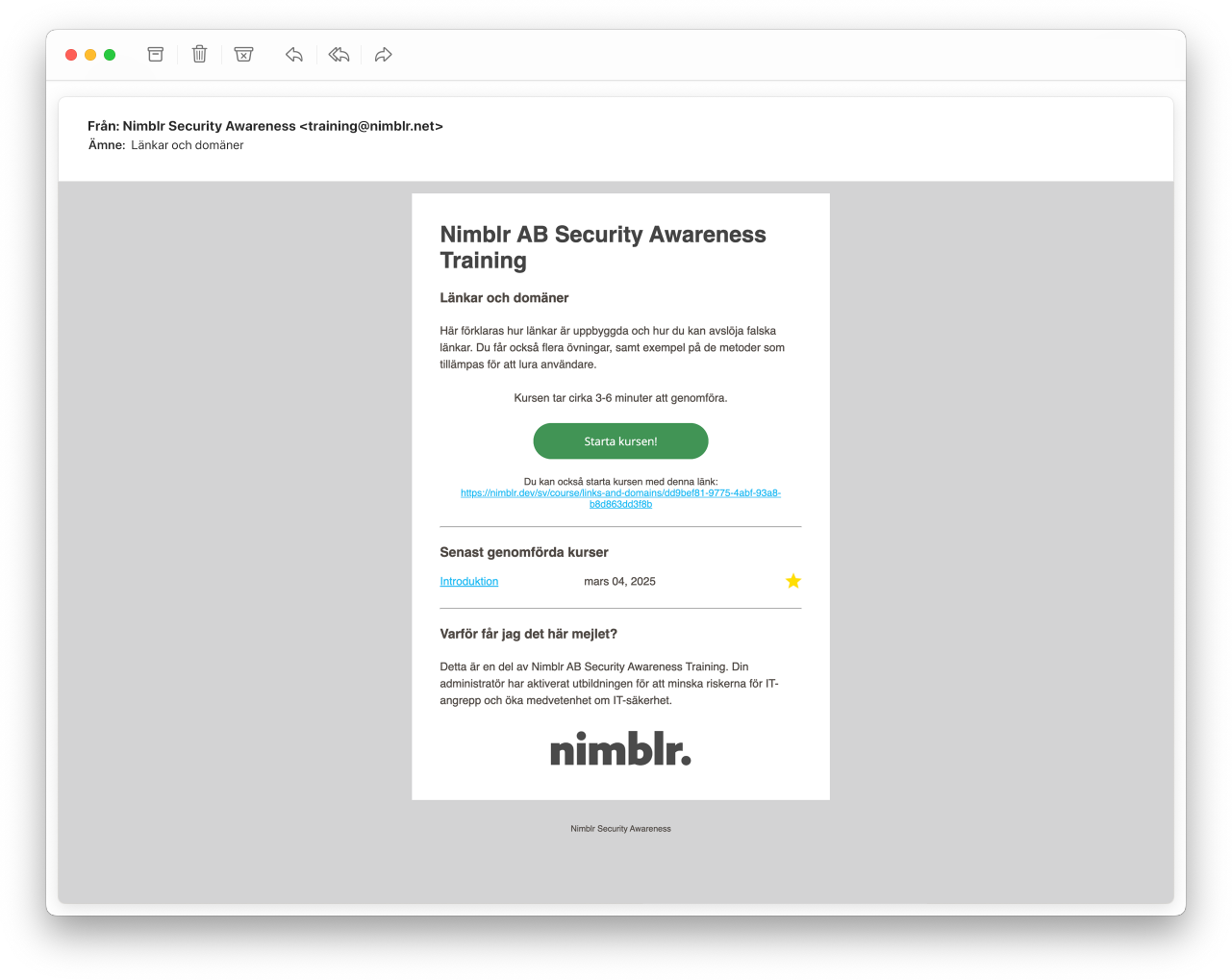 Phishing simulations